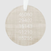 Zip-Code-Verlauf Familienbewegende Zuhause Spaß Ornament (Vorderseite)