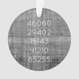 Zip-Code Verschieben Verlauf Neuer Zuhause-Name Sc Ornament