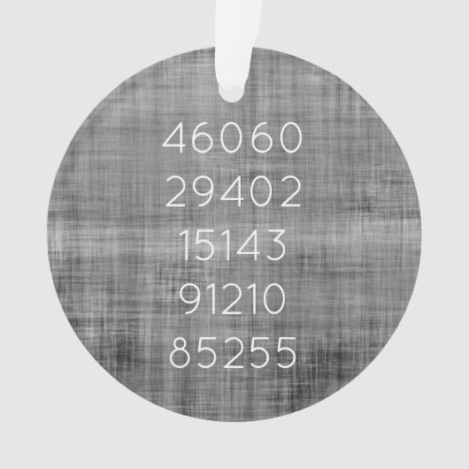 Zip-Code Verschieben Verlauf Neuer Zuhause-Name Sc Ornament (Vorderseite)