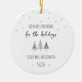 Zip-Code-Zuhause für Weihnachtsfeiertage Keramik Ornament (Vorne)