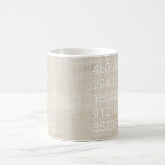 Zip-Codeverlauf Neue Zuhause Personalisiert Beige Kaffeetasse (Mittel)