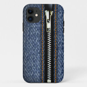 Zip es auf - Trompe L'Oeil blauer Denim Case-Mate iPhone Hülle