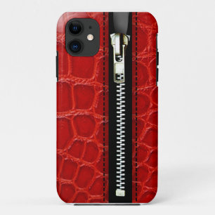 Zip es auf - Trompe L'Oeil rotes Krokodil Case-Mate iPhone Hülle