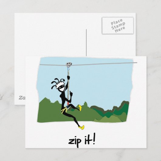 "Zip es!" Postkarte (Vorne/Hinten)