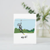 "Zip es!" Postkarte (Stehend Vorderseite)