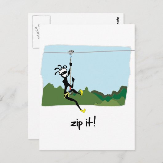 "Zip es!" Postkarte (Vorne/Hinten)