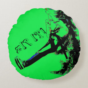 Zip es! - Zipline Rider Rundes Kissen