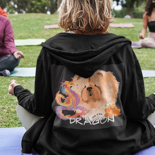 ZIP FRONT HOODIE JAHR DES DRAGONS - HUND WÄHLEN