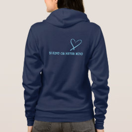 Zip Hoodie für Frauen/Mädchen in der Marine/ Print