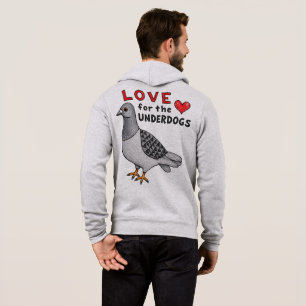 Zip-Hoodie "Love For The Underdogs" mit Taube Hoodie