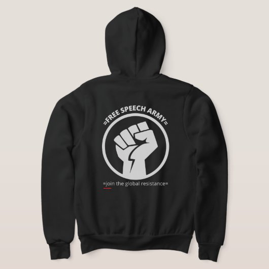 Zip Hoodie Sweatshirt "FREE SPEECH ARMY" (AblageHinten)