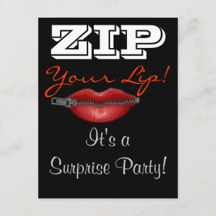 ZIP Ihr Lippenüberraschungs-Party laden Einladung