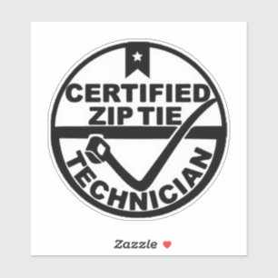 Zip Krawatte Techniker Aufkleber