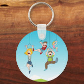 Zip-Line-Fahrer Schlüsselanhänger (Vorderseite)