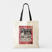 Zip Line - Funny Vintage Ad Tragetasche (Rückseite)