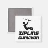Zip Line Survivor Magnet (Vorderseite/Rückseite)