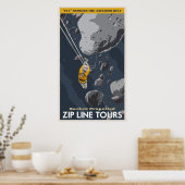 Zip Line Tours durch den Asteroidengürtel Poster (Küche)