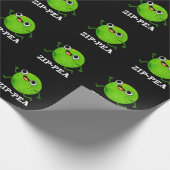 Zip-pea Funny Zippy Pea Pun Dark BG Geschenkpapier (Ecke)