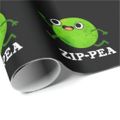 Zip-pea Funny Zippy Pea Pun Dark BG Geschenkpapier (Rolleneckpunkt)
