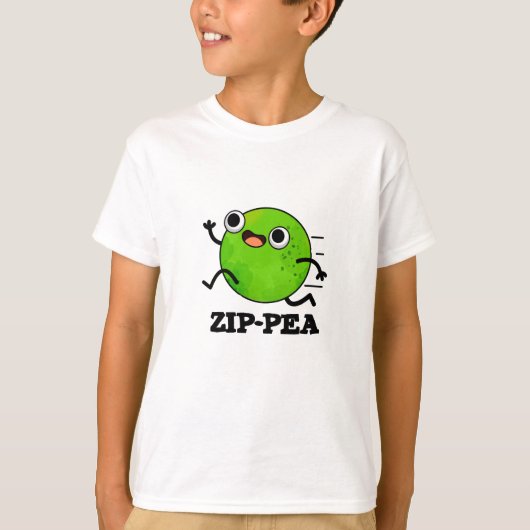 Zip-pea Funny Zippy Pea Pun T-Shirt (Vorderseite)
