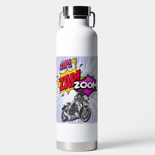 Zip, Zap, Zoom 32 oz Wasserflasche Trinkflasche (Vorderseite)