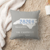 Zipcode-/-farbZuhause-Kissen Nord-Carolina Kissen (Decke)