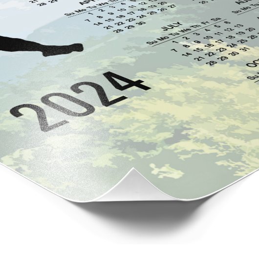 Zipline Adventure 2024 Calendar Poster (Ecke)