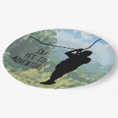 Zipline Adventure Design Pappteller (Schrägansicht)