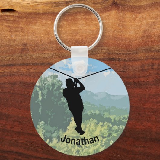 Zipline Adventure Design Schlüsselanhänger (Rückseite)