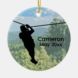 Zipline Adventure Keramik Ornament