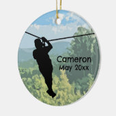 Zipline Adventure Keramik Ornament (Links)