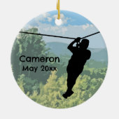 Zipline Adventure Keramik Ornament (Hinten)