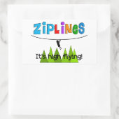 ZipLine Liebhaber Geschenke Rechteckiger Aufkleber (Tasche)