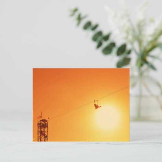 Zipline Postkarte (Stehend Vorderseite)