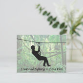Zipline Postkarte (Stehend Vorderseite)