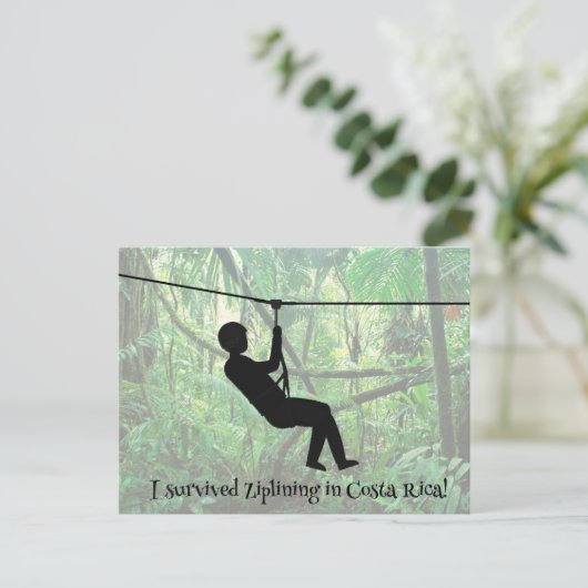 Zipline Postkarte (Stehend Vorderseite)
