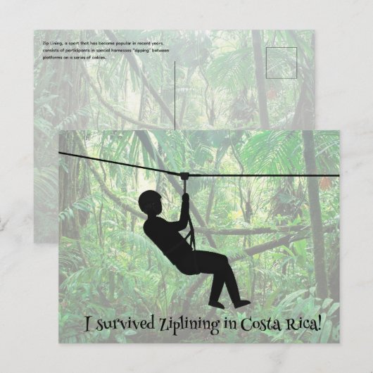 Zipline Postkarte (Vorne/Hinten)