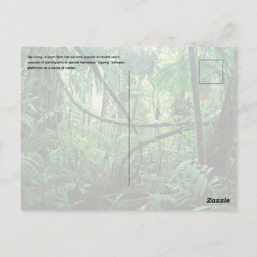 Zipline Postkarte (Rückseite)
