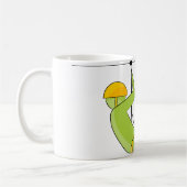 Zipline Reiter-Strichmännchen-Ikone Kaffeetasse (Links)
