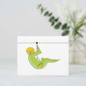 Zipline Rider Strichmännchen Icon Postkarte (Stehend Vorderseite)