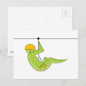 Zipline Rider Strichmännchen Icon Postkarte (Vorne/Hinten)