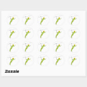 Zipline Rider Strichmännchen Icon Runder Aufkleber (Blatt)