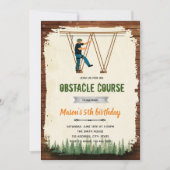 Zipline Seilbahn Party Einladung (Vorderseite)