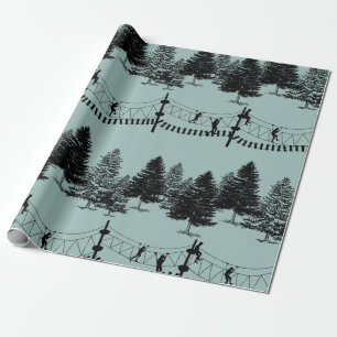 Zipline-Seilparcours Outdoor-Park-Abenteuer Geschenkpapier