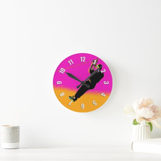 Zipliner! - Ziplining Pro Runde Wanduhr (Zuhause)