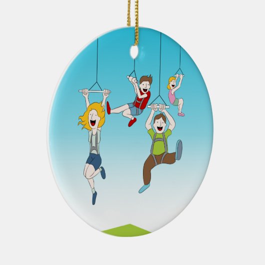 Ziplinie Reiter Keramikornament (Rechts)