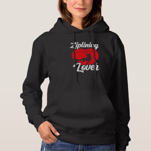 Ziplining Hobby Sports Zipline Redewendungen Hoodie (Vorderseite)