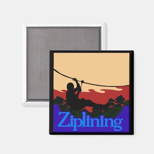 Ziplining Skyrider Magnet (Vorderseite/Rückseite)