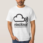 Ziplok - Mixcloud schwarzer/weißer T - Shirt (Vorderseite)