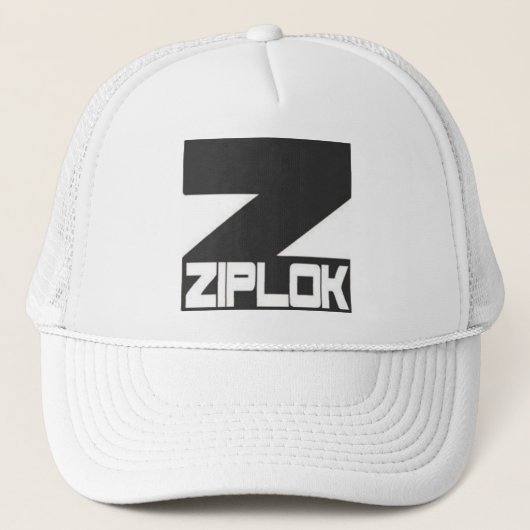 Ziplok schwarzes Logo - Fernlastfahrer-Hut Truckerkappe (Vorderseite)